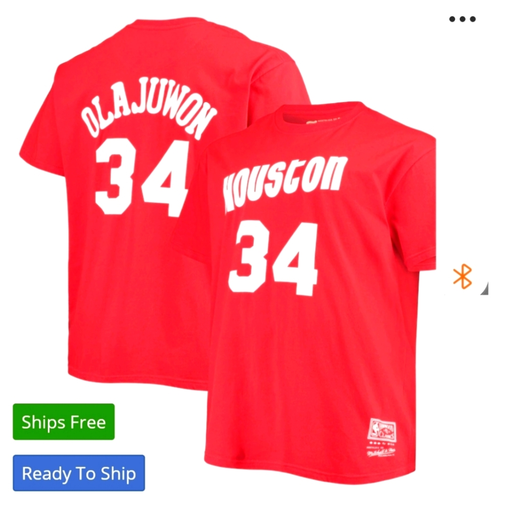 Mitchell and Ness throwback Olajuwan Tshirt 5xlt